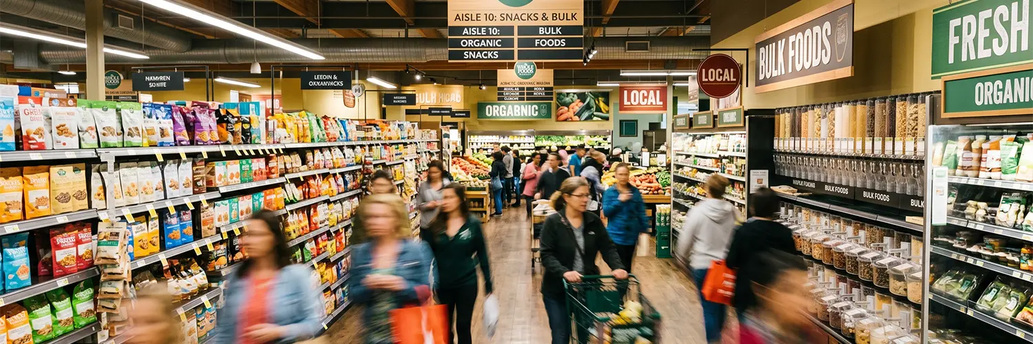 Busy retail aisle